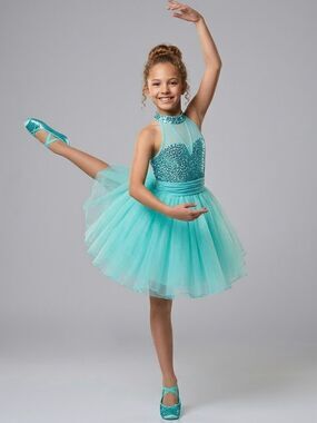 Brand New iEFiEL Blue Dance Dress-up Tutu Costume Girls Size 10/12 (2XL)